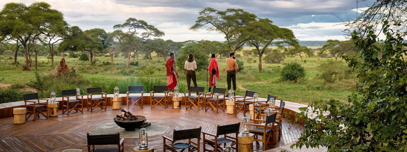 Sanctuary Swala Camp 12 tented suites waterhole Maasai country Tarangire National Park Tanzania