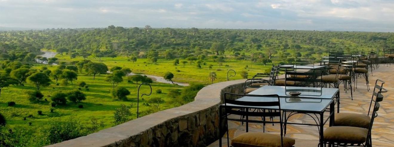 Tarangire Safari Lodge 35 suites bluff Tarangire River baobab acacia Tarangire Tanzania