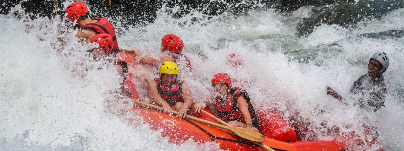 Uganda white water rafting Nile River Jinja grade 3 4 5 rapids adventure safari