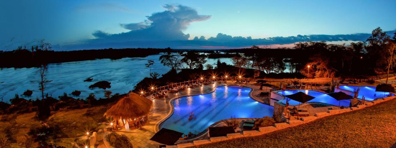 Chobe Safari Lodge 63 rooms suites 1950s 5-star River Nile Murchison Falls Uganda