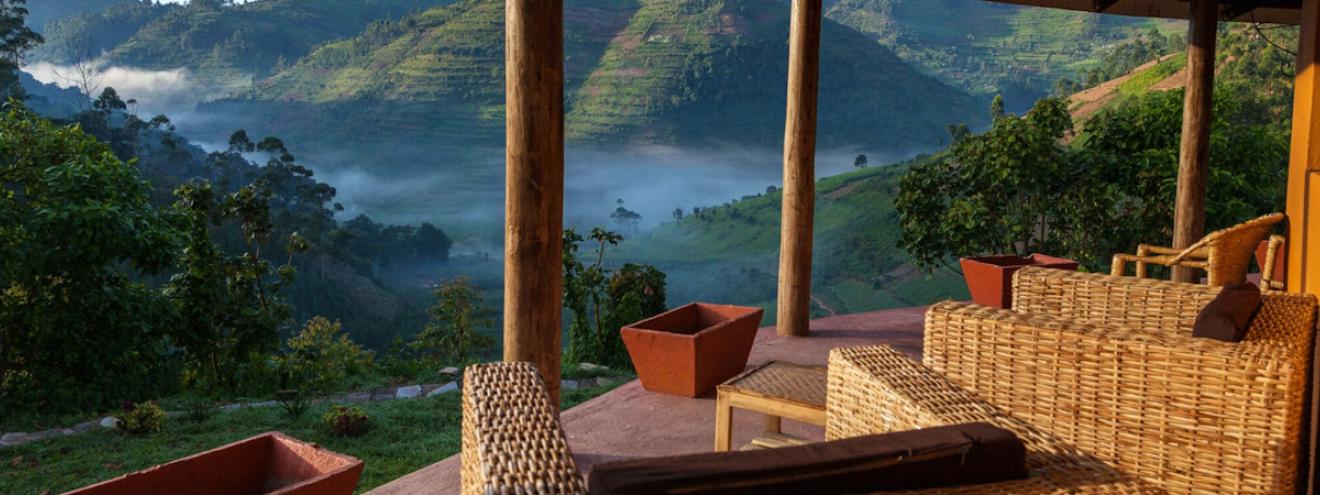 Gorilla Valley Lodge 12 rooms 3-star steep slope Bwindi Impenetrable Forest Uganda