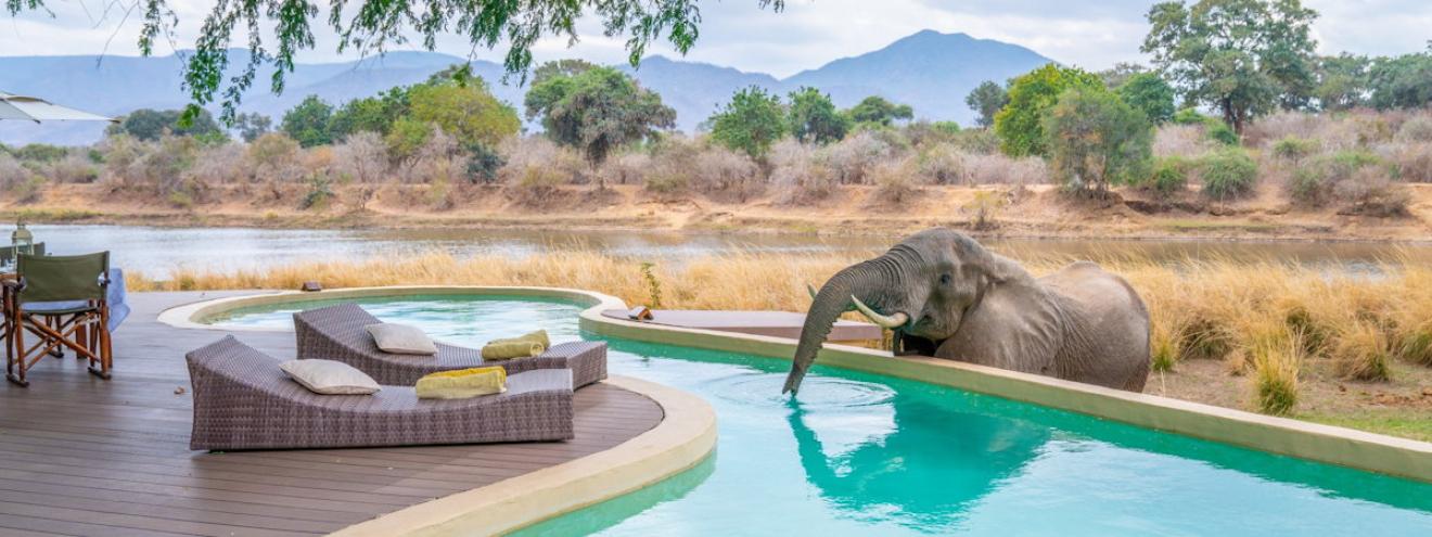 Chongwe River House 4 bedroom exclusive-use villa 8 guests Time Tide Lower Zambezi Zambia