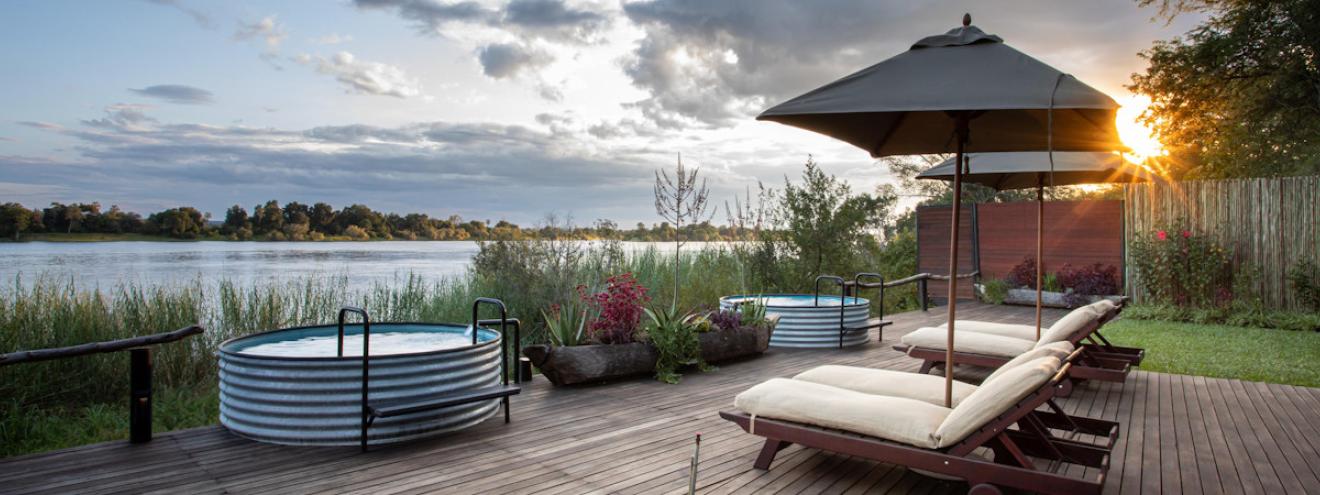 Mukwa River Lodge 6 suites cottages opposite Zambezi National Park 10 minutes Victoria Falls
