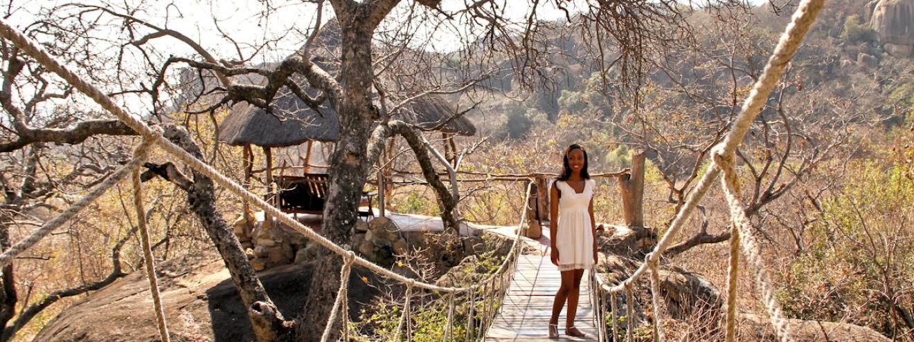 Amalinda Lodge 9 rooms built into granite boulders Matobo Hills UNESCO Zimbabwe