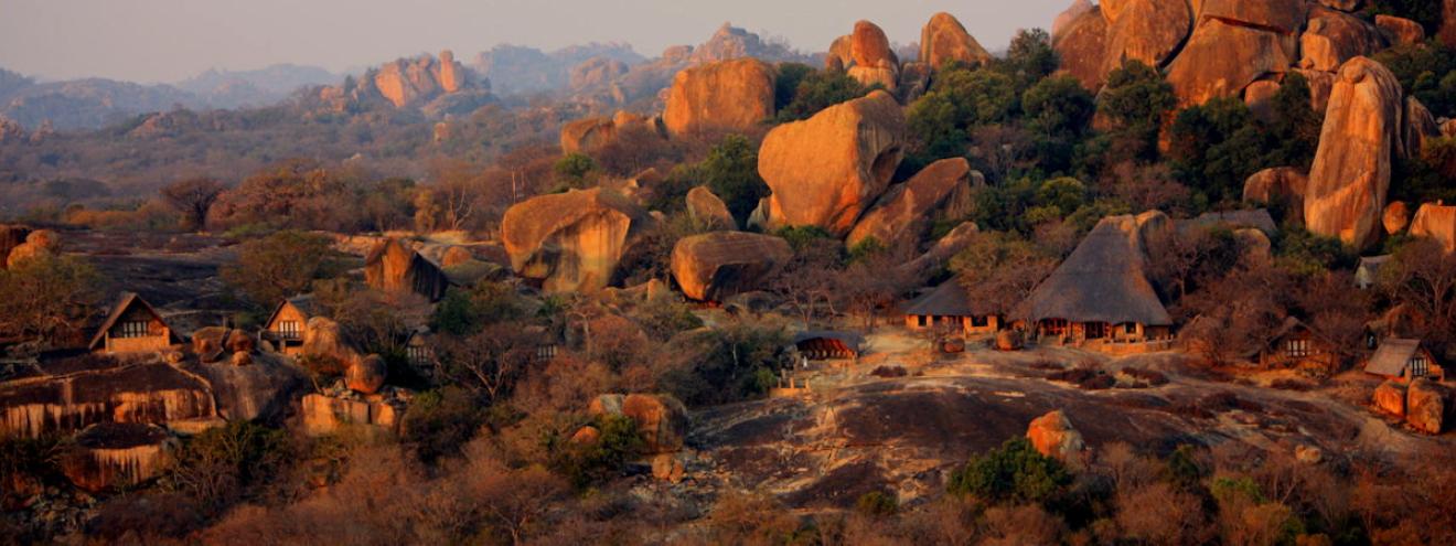 Big Cave Camp 8 A-frame granite suites Matobo Hills UNESCO World Heritage Zimbabwe