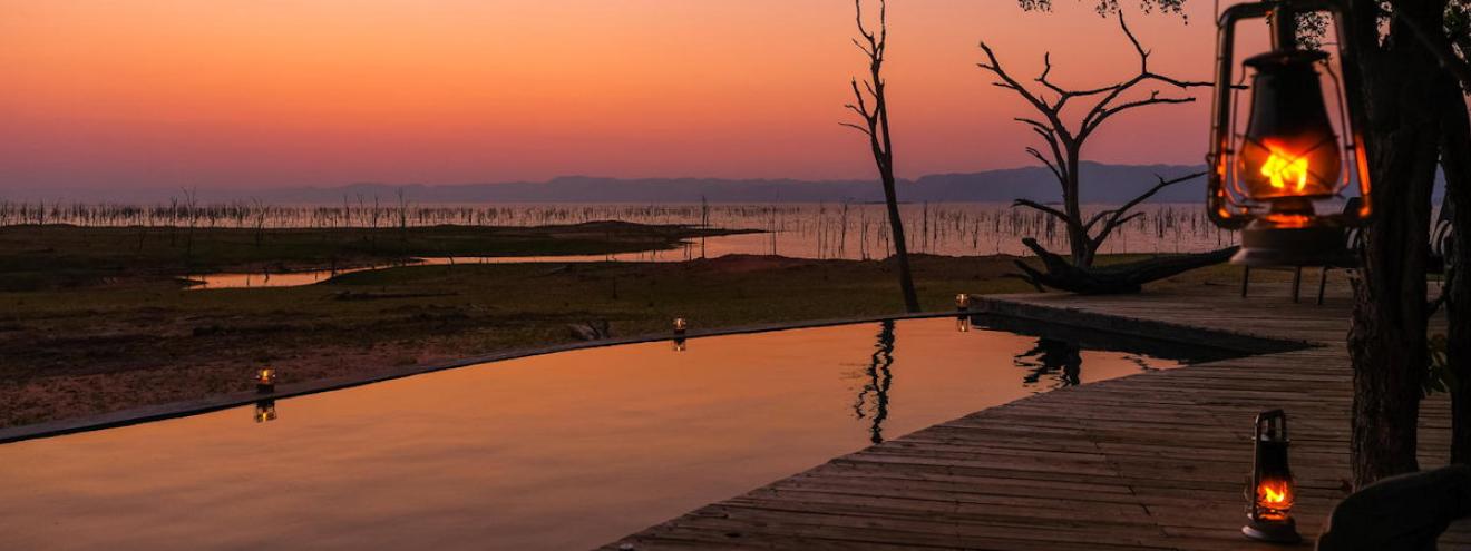 Changa Safari Camp 8 tented suites remote Lake Kariba Matusadona National Park Zimbabwe
