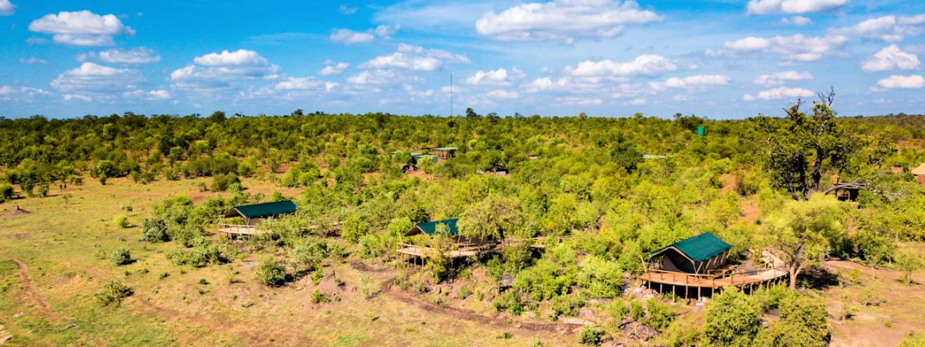 Deteema Springs Camp 8 eco-luxury canvas tents permanent springs Hwange National Park Zimbabwe