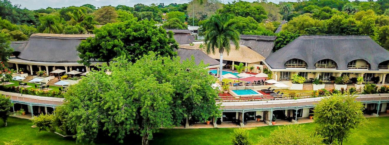 Ilala Lodge Hotel closest accommodation Victoria Falls 8-minute walk Zimbabwe family-run