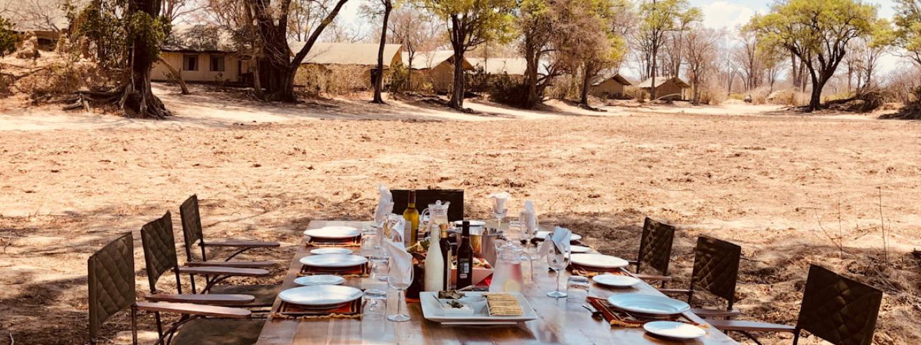 Ingwe Pan Camp 8 tented suites secluded pan Mana Pools National Park Zimbabwe Machaba