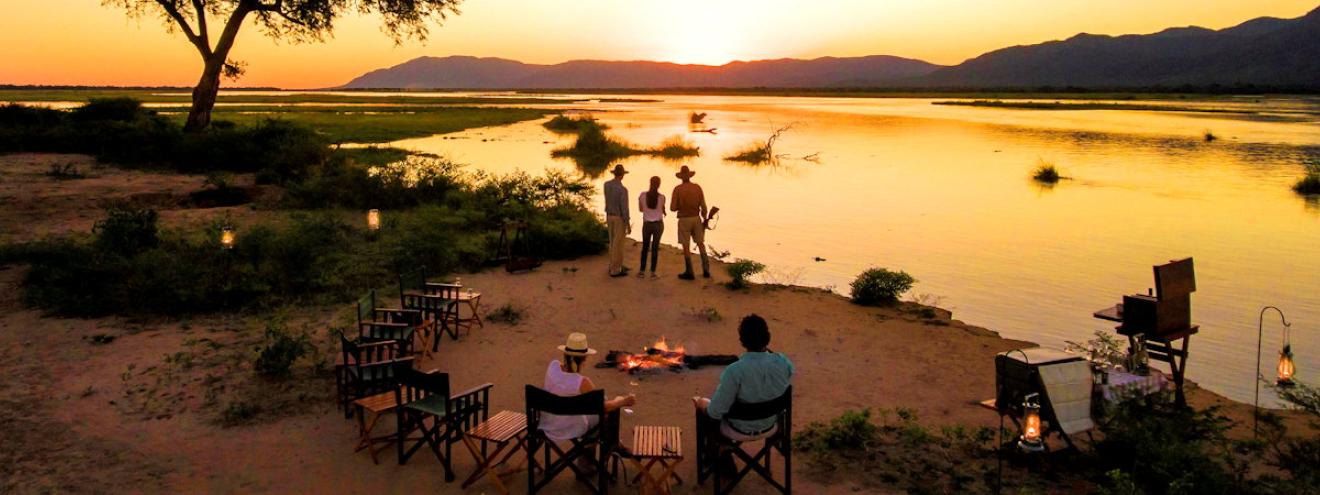 John's Camp 6 tented suites 12 guests maximum Zambezi River Mana Pools Zimbabwe