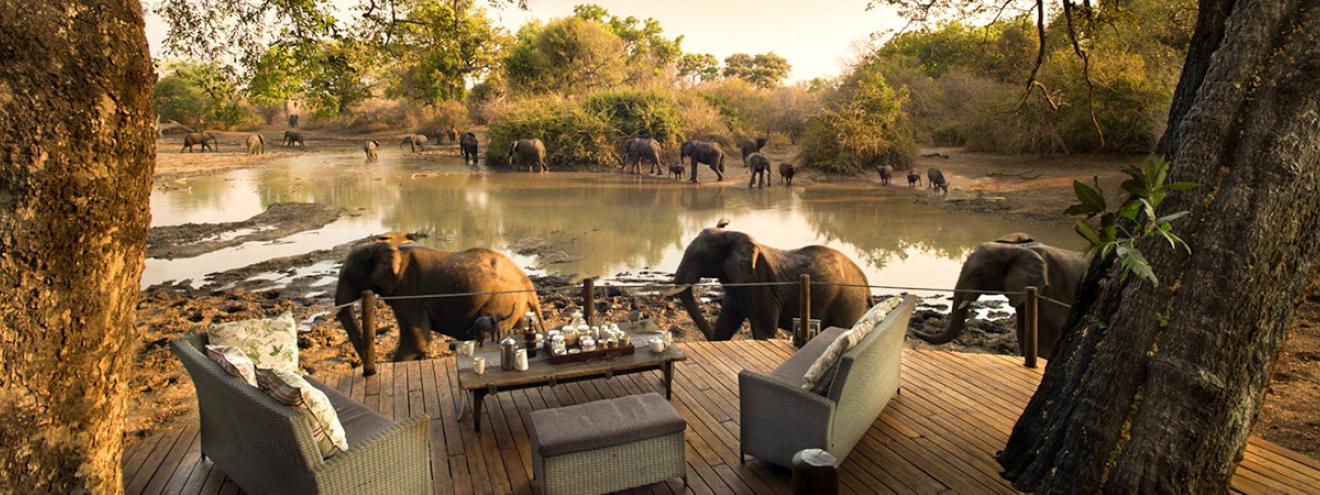 Kanga Camp 6 tented suites Kanga Pan inland Mana Pools National Park Zimbabwe