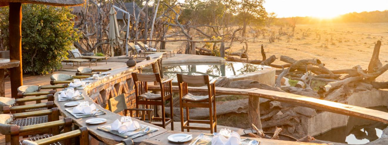 Khulu Bush Camp 9 safari suites Sikumi Forest Reserve bordering Hwange Zimbabwe Amalinda