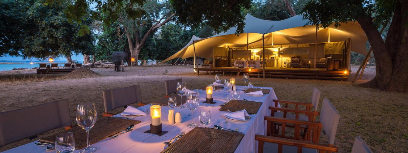 Little Ruckomechi Camp 3 tented suites private Ruckomechi concession Zambezi Zimbabwe