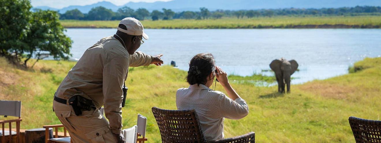 Ruckomechi Camp 10 tented suites western Mana Pools Zambezi River star bed Zimbabwe