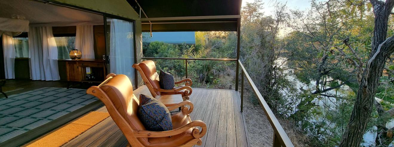 The Wallow Lodge 16 tented suites Masuwe River 4500 acres Victoria Falls Zimbabwe