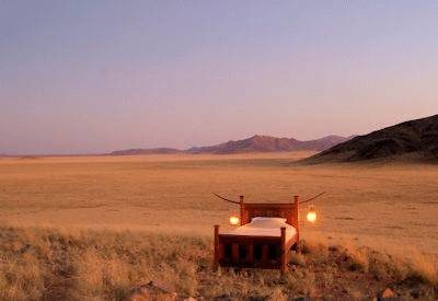 The starbeds at Wolwedans Boulders Camp