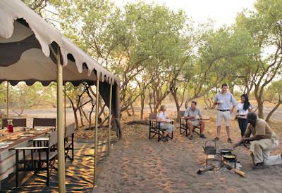 Main tented area with outdoor seating