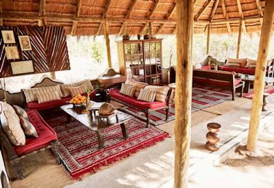 Camp and its central lounge area
