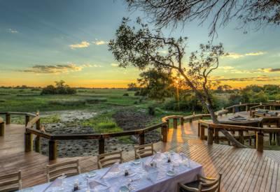 The Okavango at sunset