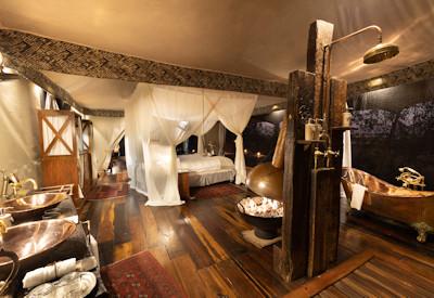 Bedrooms and camp offers stunning views