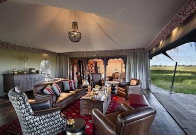 Private lounge area with views