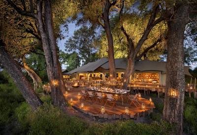 Camp outdoor dining area