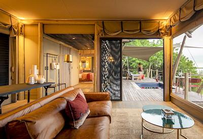 Private lounge and plunge pool