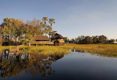 Surrounded by Okavango waterways