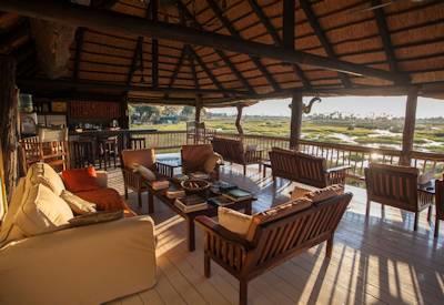 Thatched central guest area