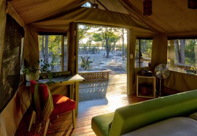 Beautiful tented safari suites