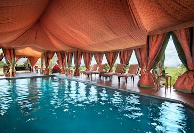 Main swimming pool at camp