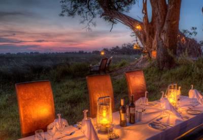 Dining in the wilds of the Okavango