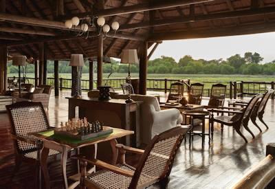 Khwai River Lodge central guest area