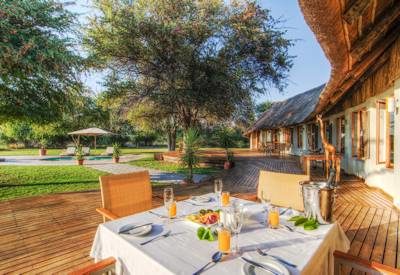 Out door dining area