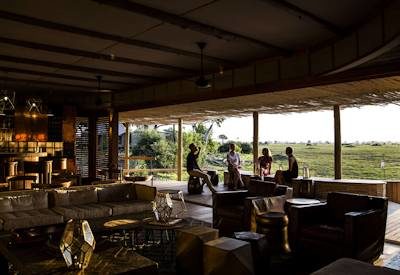 Lounge and viewing area at Camp