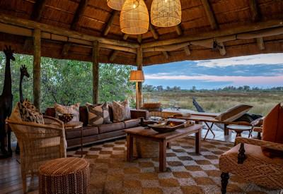 Thatched main lounge and bar area