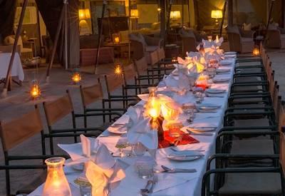 Main dining area at camp