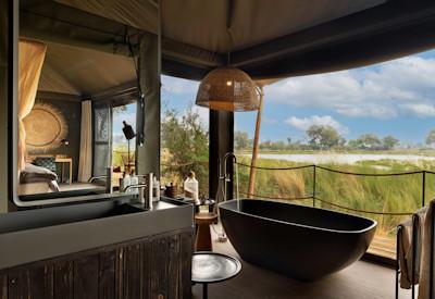 En-suite bathrooms in a pristine wilderness