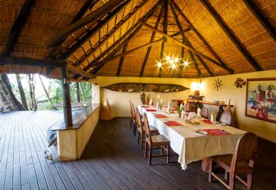 The lodge offers a indoor dining room