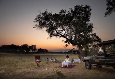 Sunset drinks in the Selinda Reserve
