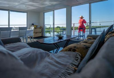 The main viewing deck and lounge area