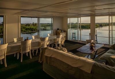 Indoor dining room with amazing vistas