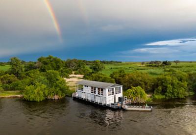 Houseboat in the northern region of Botswana
