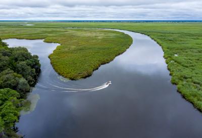 The stunning waters of the Okvango
