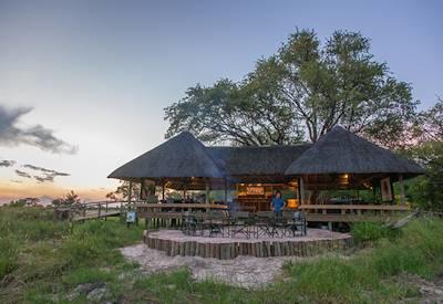 thatched safari lodge