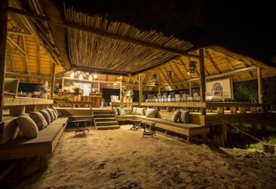 Lounge area at night