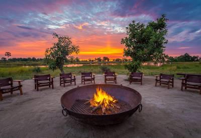 Qorokwe firepit at sunset