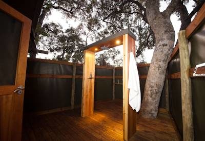 Lovely outdoor shower area