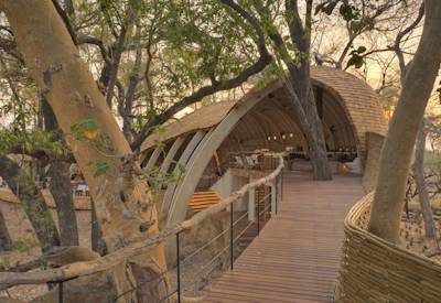 Central thatched guest area