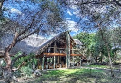 Thatched central guest area